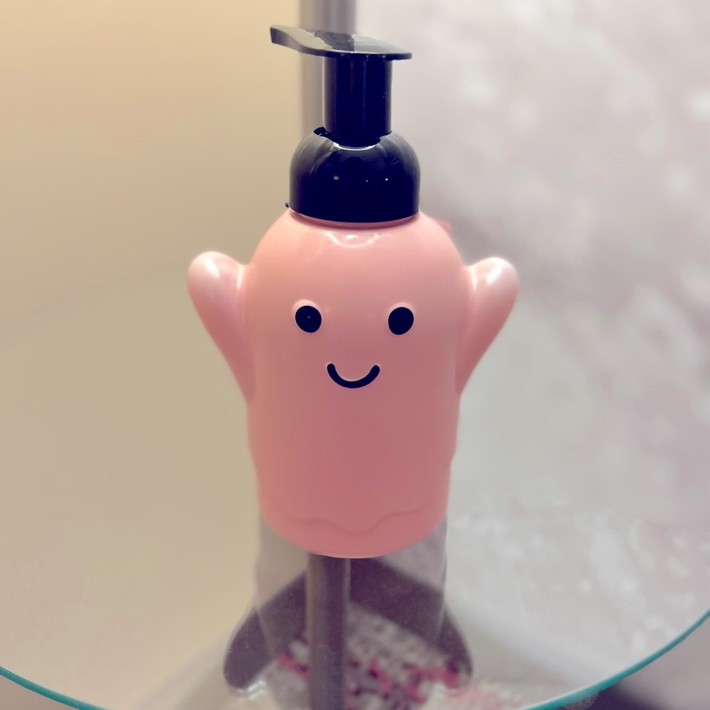 Halloween pink ghost hand soap